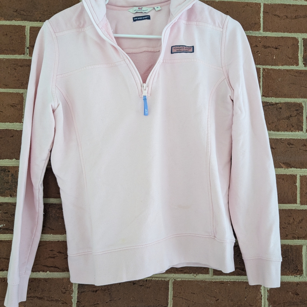 Vineyard Vines Light Pink Quarter-Zip Sweatshirt